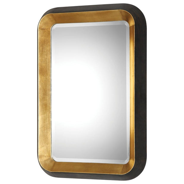 Uttermost Niva Iron Metallic Gold Leaf Mirror