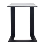 Uttermost Kenora White Marble And Black Accent Table
