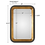 Uttermost Niva Iron Metallic Gold Leaf Mirror