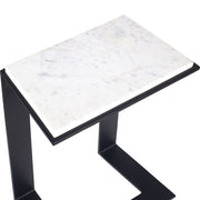 Uttermost Kenora White Marble And Black Accent Table