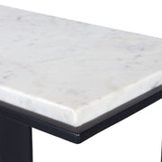 Uttermost Kenora White Marble And Black Accent Table