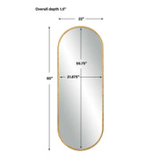 Uttermost Varina Tall Antique Gold Leaf Oval Mirror