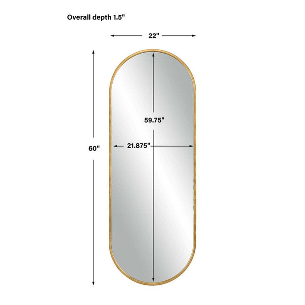 Uttermost Varina Tall Antique Gold Leaf Oval Mirror