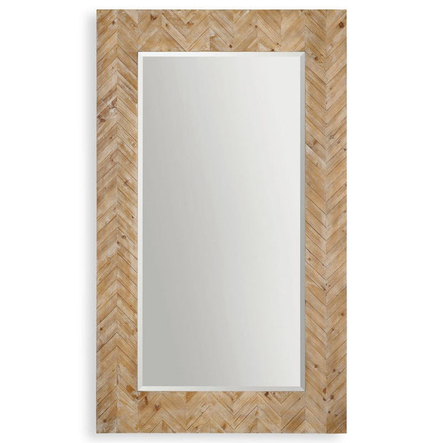 Uttermost Demetria Chevron Pattern Wood Framed Mirror
