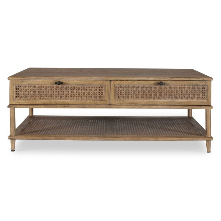 Uttermost Coast Mid Century Natural Rattan Coffee Table