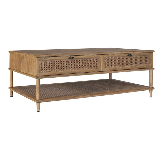 Uttermost Coast Mid Century Natural Rattan Coffee Table