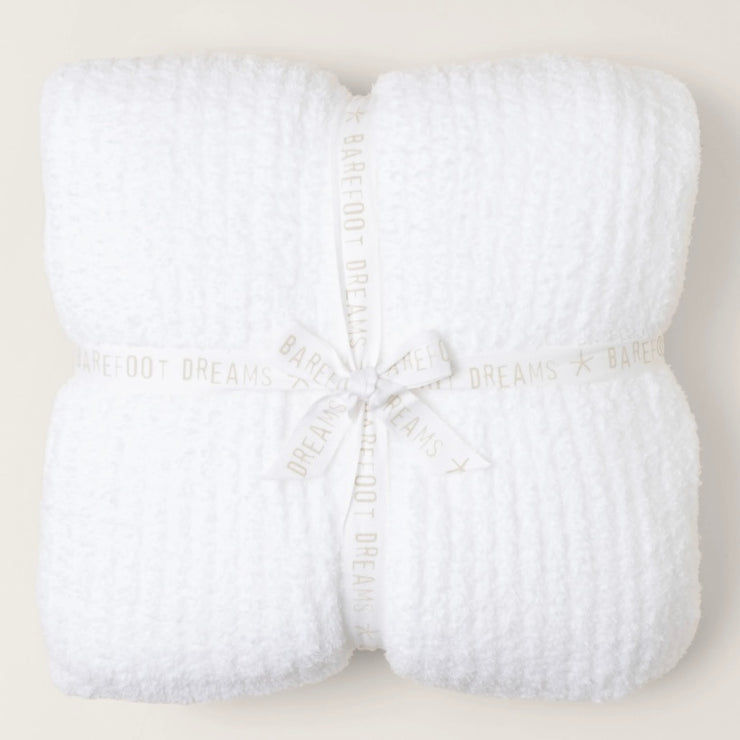 Barefoot Dreams CozyChic White Ribbed Bed Blanket Available in Queen a ...
