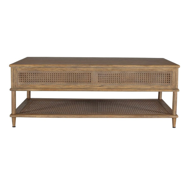 Uttermost Coast Mid Century Natural Rattan Coffee Table