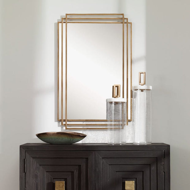 Uttermost Amherst Brushed Gold Iron Mirror