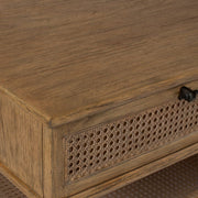 Uttermost Coast Mid Century Natural Rattan Coffee Table
