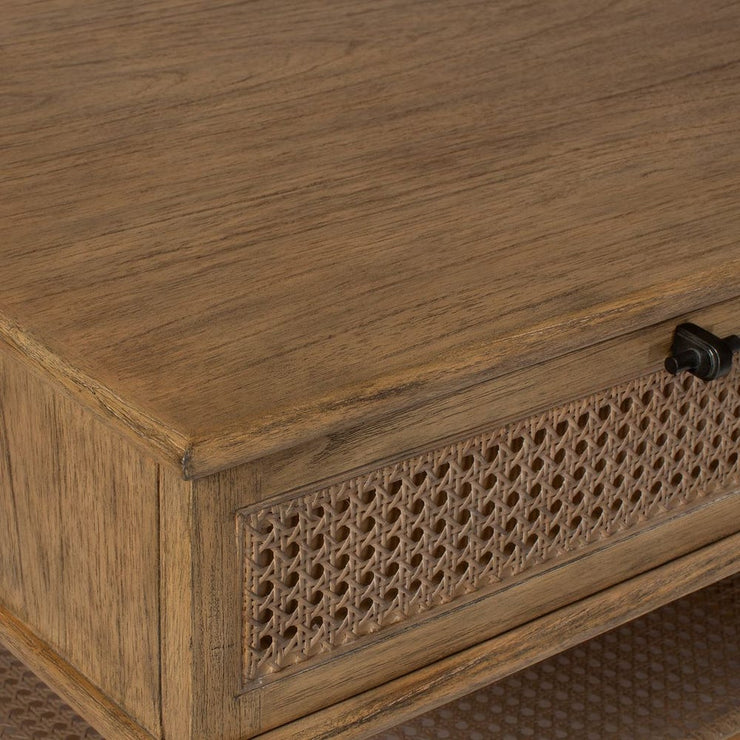 Uttermost Coast Mid Century Natural Rattan Coffee Table