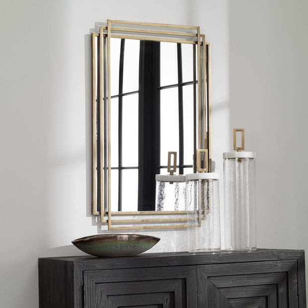 Uttermost Amherst Brushed Gold Iron Mirror