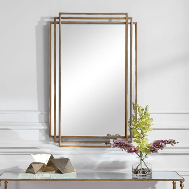 Uttermost Amherst Brushed Gold Iron Mirror
