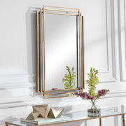 Uttermost Amherst Brushed Gold Iron Mirror