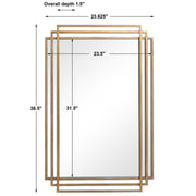 Uttermost Amherst Brushed Gold Iron Mirror