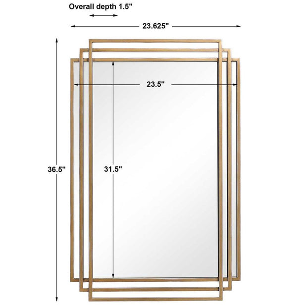 Uttermost Amherst Brushed Gold Iron Mirror