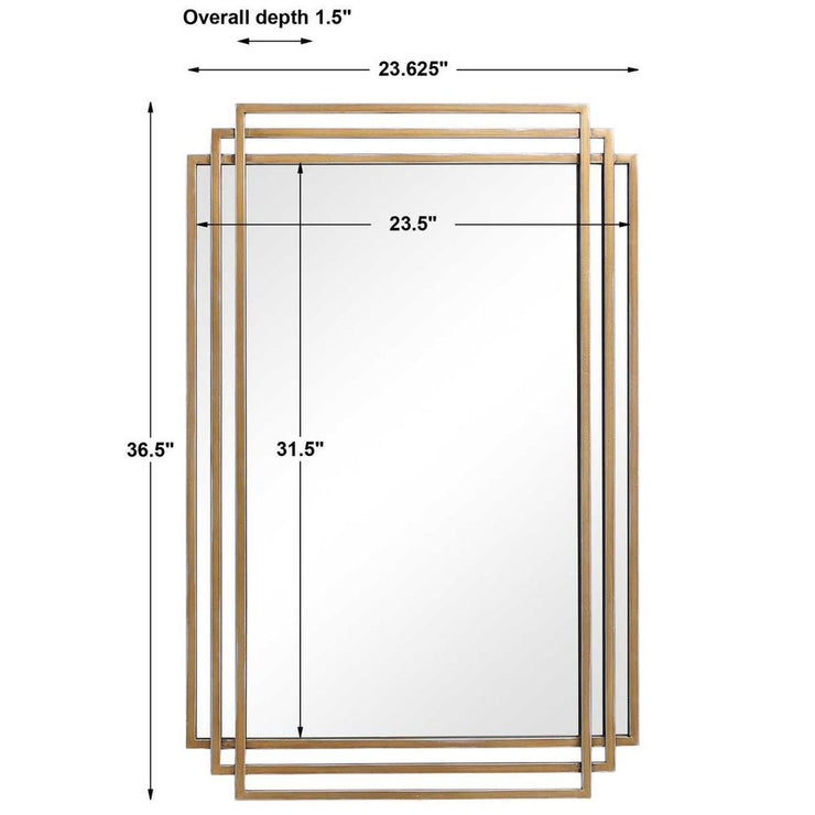 Uttermost Amherst Brushed Gold Iron Mirror