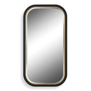 Uttermost Nevaeh Satin Black With Gold Leaf Mirror
