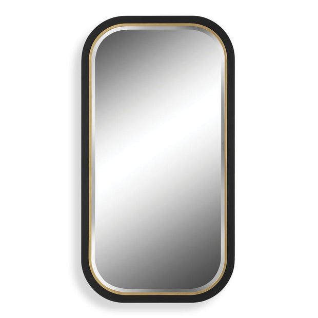 Uttermost Nevaeh Satin Black With Gold Leaf Mirror