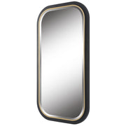 Uttermost Nevaeh Satin Black With Gold Leaf Mirror