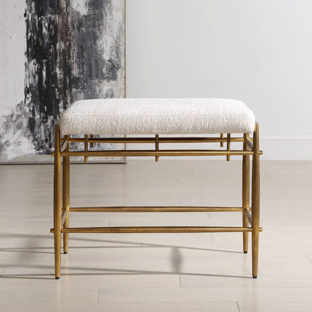 Uttermost Karleen Antique Brass Small Bench