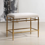 Uttermost Karleen Antique Brass Small Bench