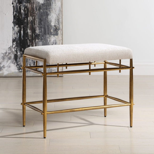 Uttermost Karleen Antique Brass Small Bench