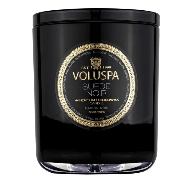 Voluspa Suede Noir Classic Candle ~ 9.5 oz