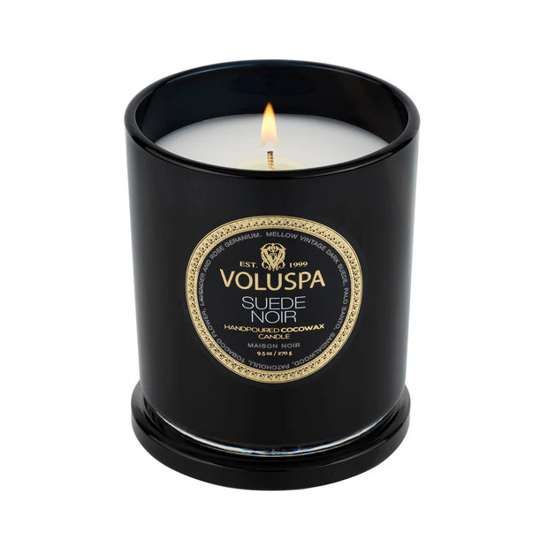Voluspa Suede Noir Classic Candle ~ 9.5 oz