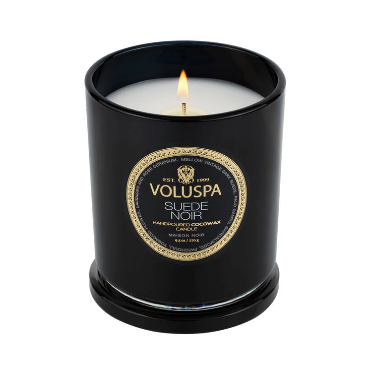 Voluspa Suede Noir Classic Candle ~ 9.5 oz