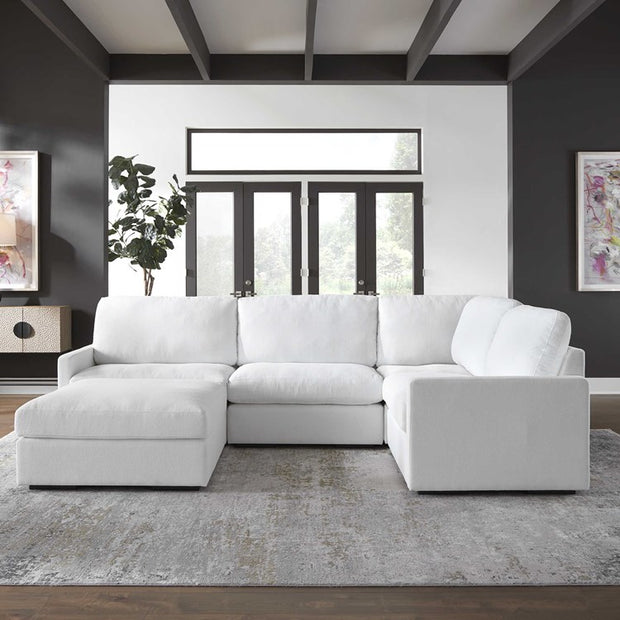 Uttermost Refuge Modular Armless Piece ~ Ultra Plush Artic White Performance Fabric