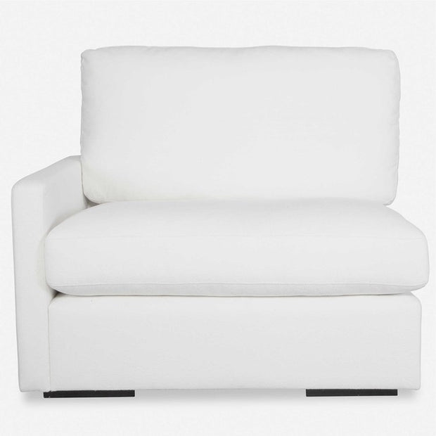 Uttermost Refuge Modular Sectional Sofa with Ottoman ~ Ultra Plush Artic White Performance Fabric