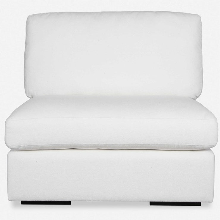Uttermost Refuge Modular Sectional Sofa with Ottoman ~ Ultra Plush Artic White Performance Fabric