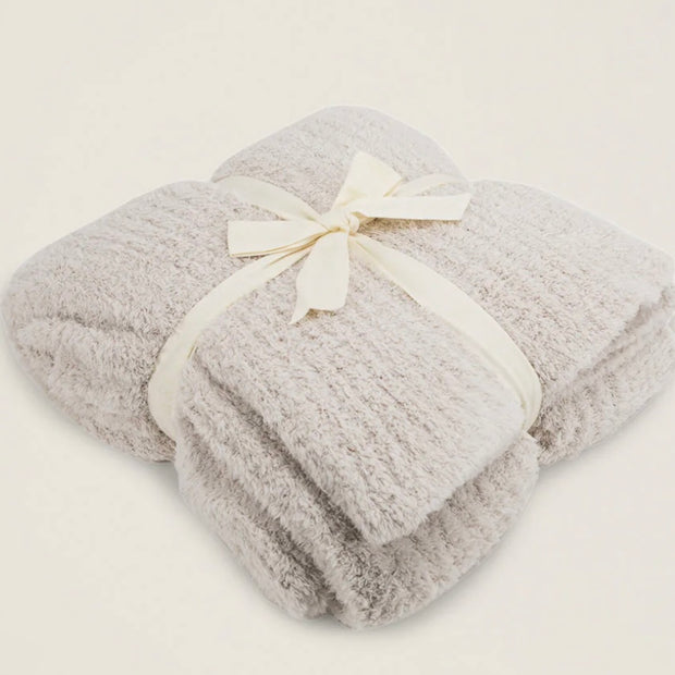 Barefoot Dreams Cozy Chic Almond Ribbed Throw