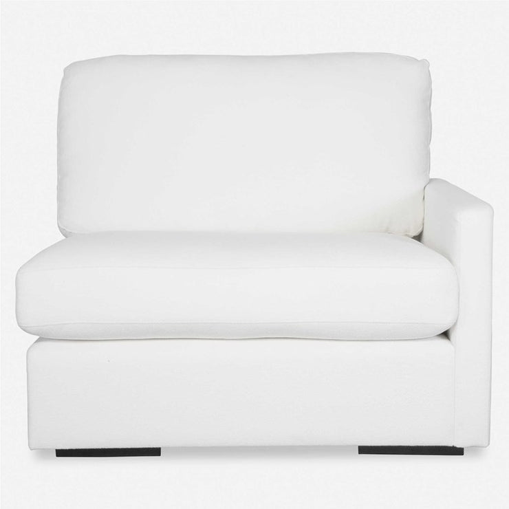 Uttermost Refuge Modular Sectional Sofa with Ottoman ~ Ultra Plush Artic White Performance Fabric