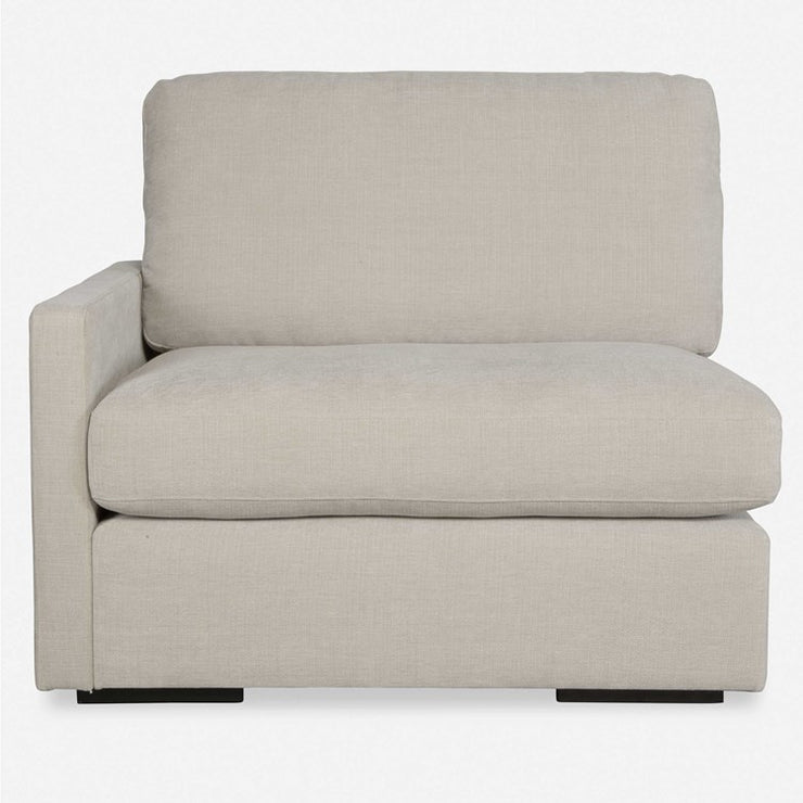 Uttermost Refuge Modular Sectional Sofa with Ottoman ~ Velvety Sand Performance Fabric