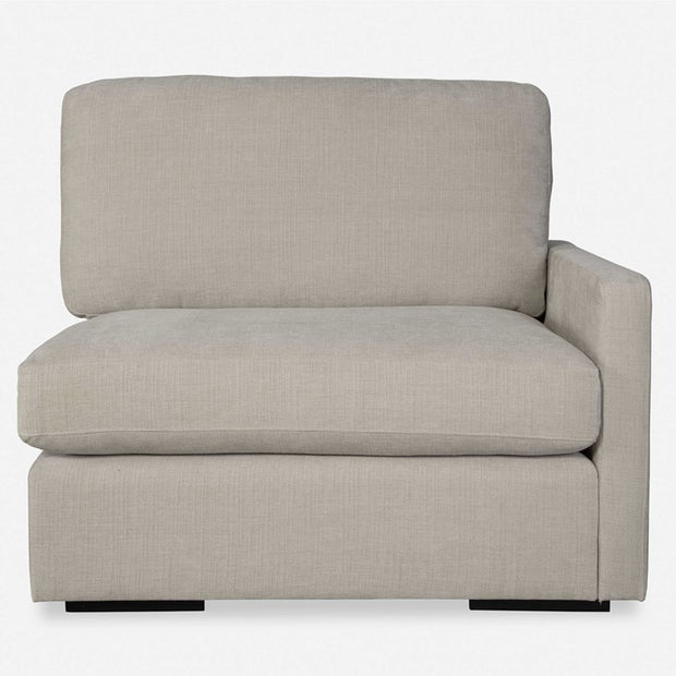 Uttermost Refuge Modular Sectional Sofa with Ottoman ~ Velvety Sand Performance Fabric