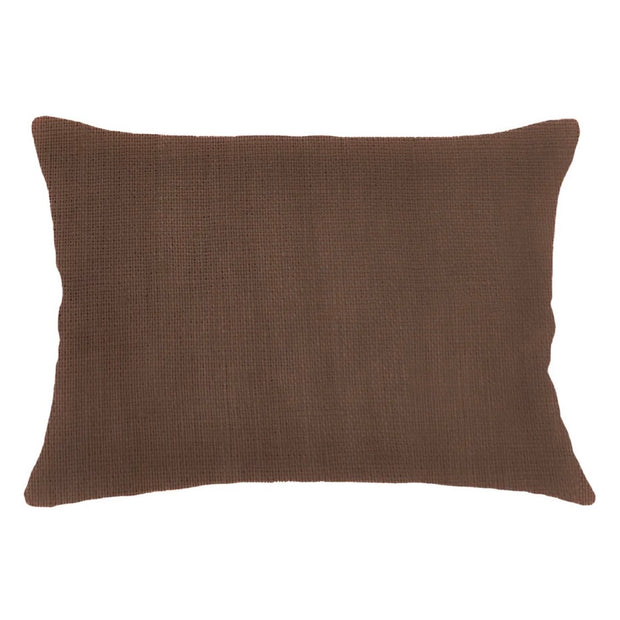 Anaya Home So Soft Linen Oak Brown Lumbar Pillow 14x20 With Down Insert