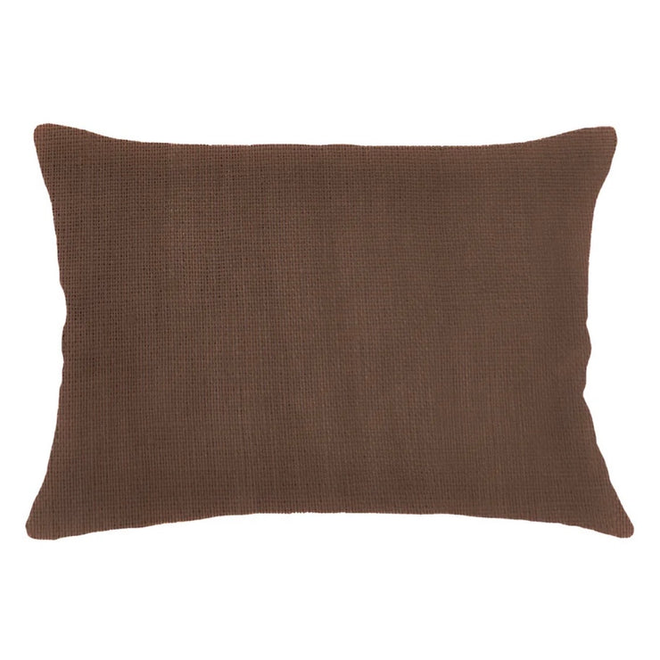 Anaya Home So Soft Linen Oak Brown Lumbar Pillow 14x20 With Down Insert