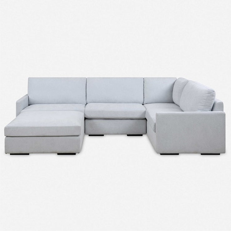 Uttermost Refuge Modular Armless Piece ~ Cloud Blue Performance Fabric