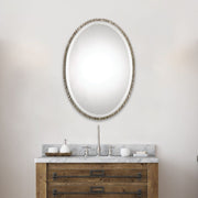 Uttermost Annadel Antique Metallic Silver Oval Mirror