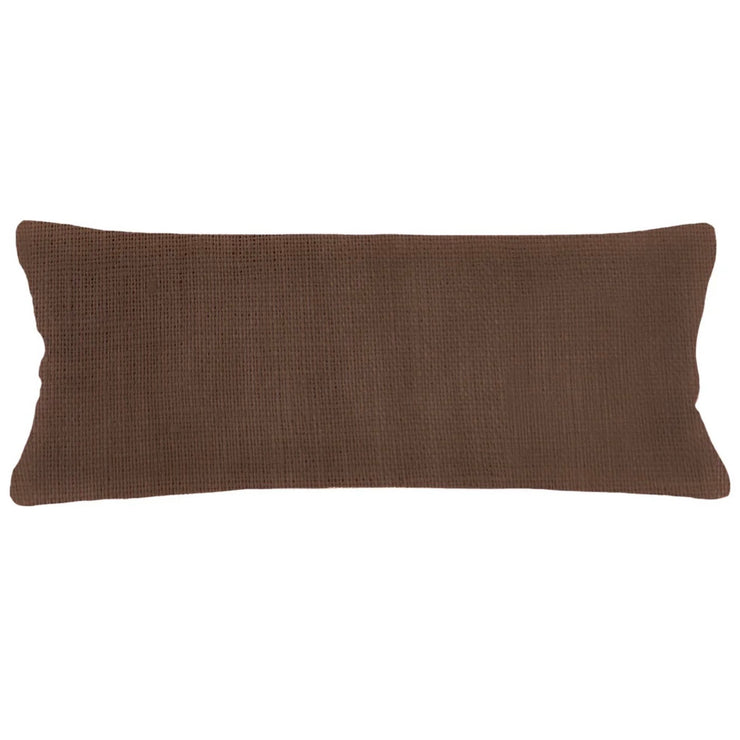 Anaya Home So Soft Linen Oak Brown Lumbar Pillow 14x40 With Down Insert