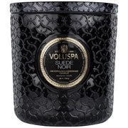 Voluspa Suede Noir Luxe Candle ~ 30oz