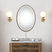 Uttermost Annadel Antique Metallic Silver Oval Mirror
