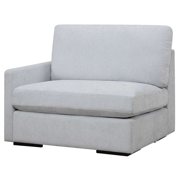 Uttermost Refuge Modular Sectional Sofa with Ottoman ~ Cloud Blue Performance Fabric