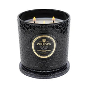 Voluspa Suede Noir Luxe Candle ~ 30oz