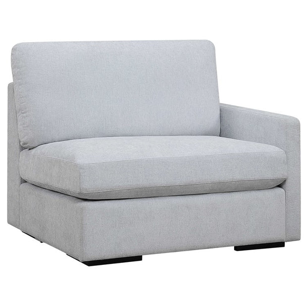 Uttermost Refuge Modular Sectional Sofa with Ottoman ~ Cloud Blue Performance Fabric