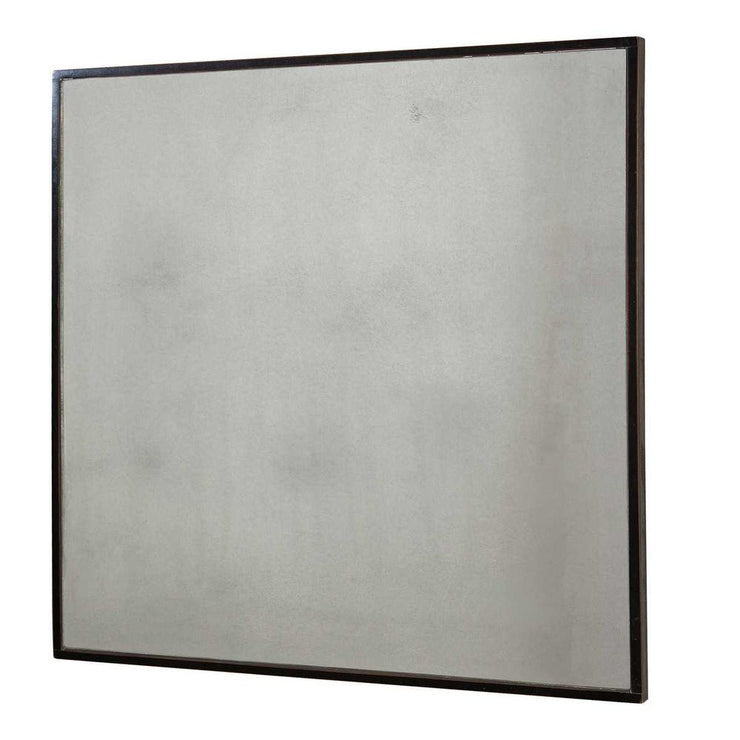 Uttermost Matty Aged Black Framed Square Mirrors ~ Set Of 2