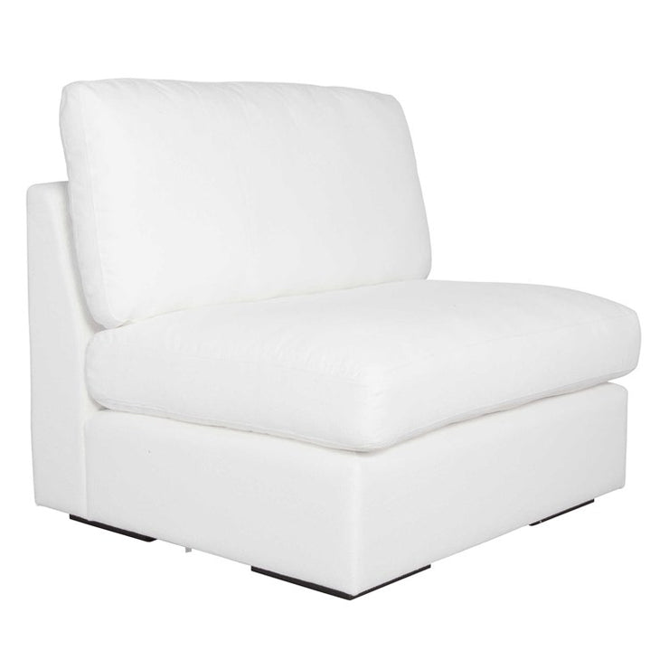 Uttermost Refuge Modular Armless Piece ~ Ultra Plush Artic White Performance Fabric