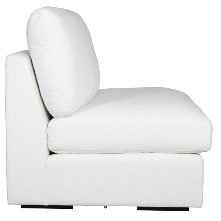 Uttermost Refuge Modular Armless Piece ~ Ultra Plush Artic White Performance Fabric